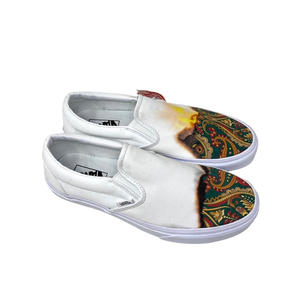 VANS Classic Slip On Shoes Low Top White Men’s Canvas Sneakers Skate VN000XG8AZQ - Picture 5 of 10